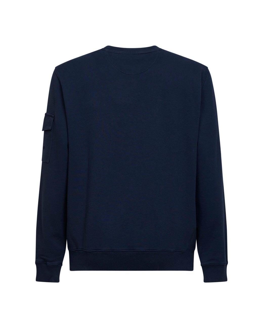 Mc2 Saint Barth Blue Cotton Fleece Chester Sweatshirt With Patch Pocket for men