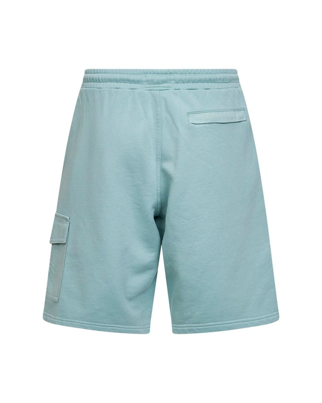 Mc2 Saint Barth Blue Sage Cotton Fleece Argo Cargo Bermuda Shorts for men