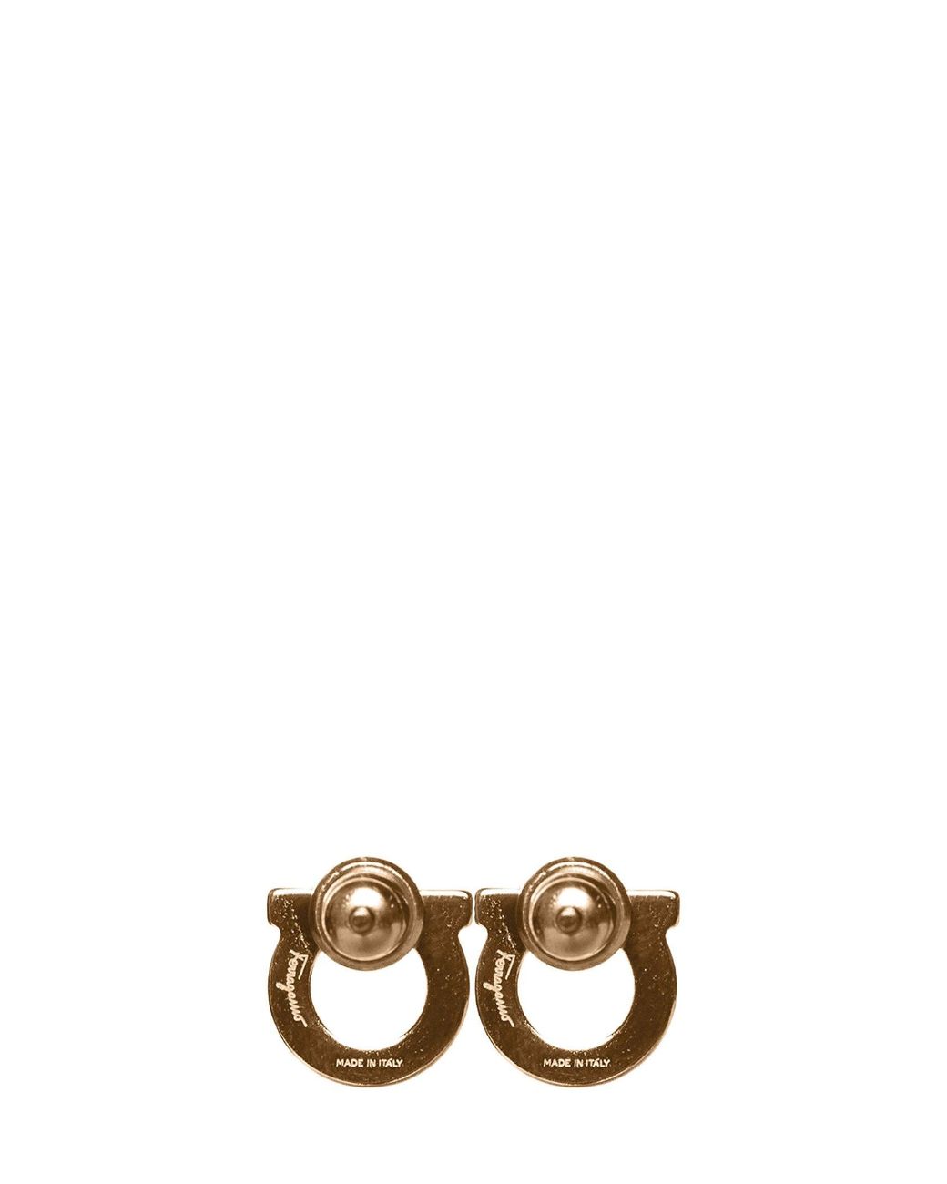 Ferragamo Metallic Gancini Earrings By