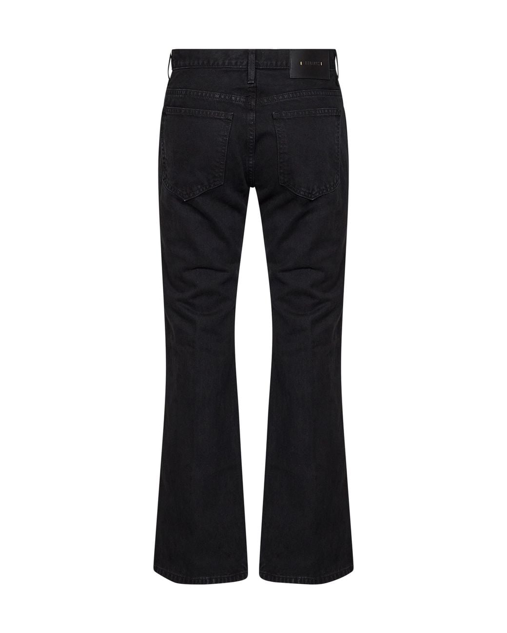 Khaite Black Cotton Denim Clara Flared Cropped Jeans