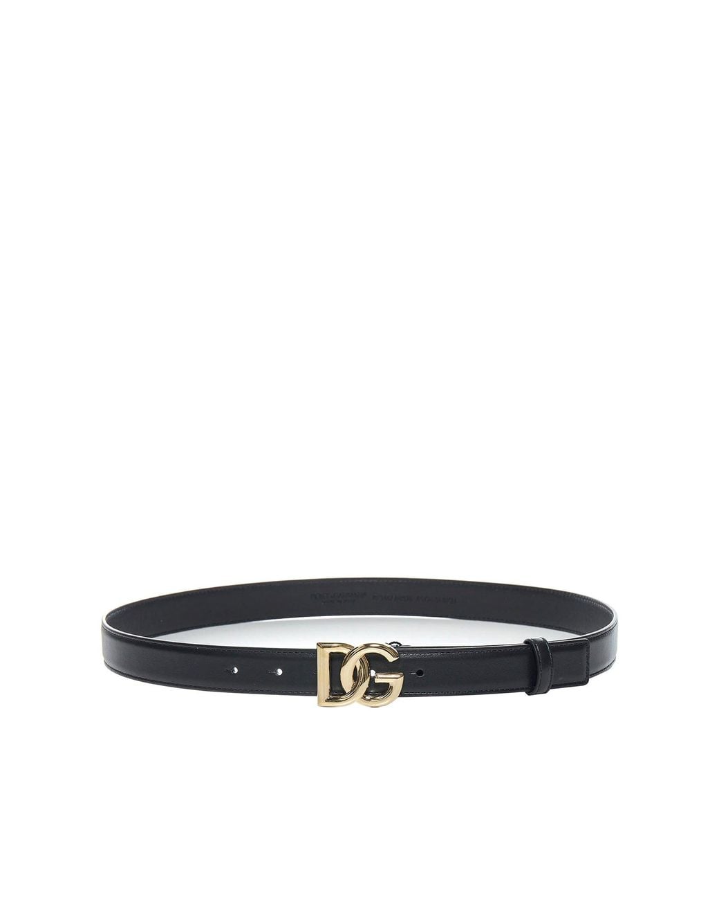 Dolce & Gabbana White Calfskin Belt With Dg Logo