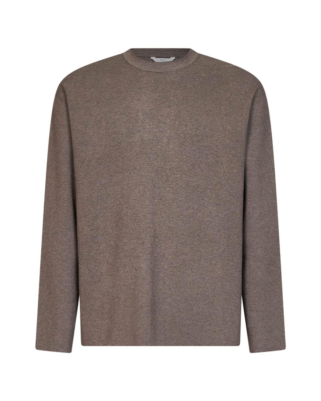 Hevò Brown Knit Top Fiumara Taupe Viscose for men