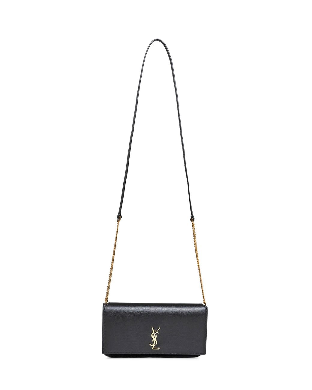 Saint Laurent White Phone Holder Cassandre