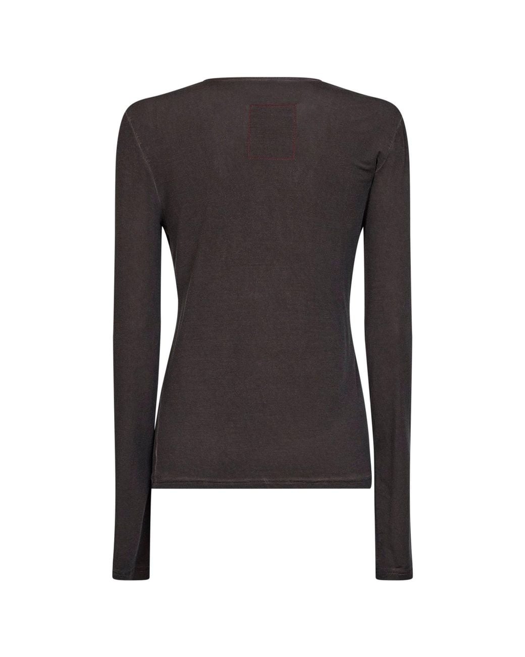 Uma Wang Black Stretch Jersey Twisted T-Shirt <Br