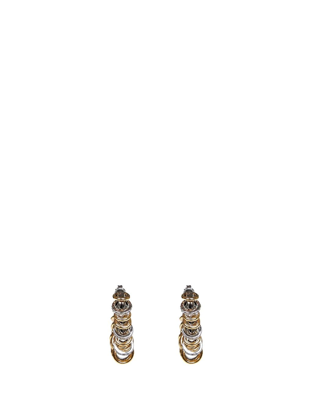 Rabanne Metallic And Small Punk Xl Link Earrings