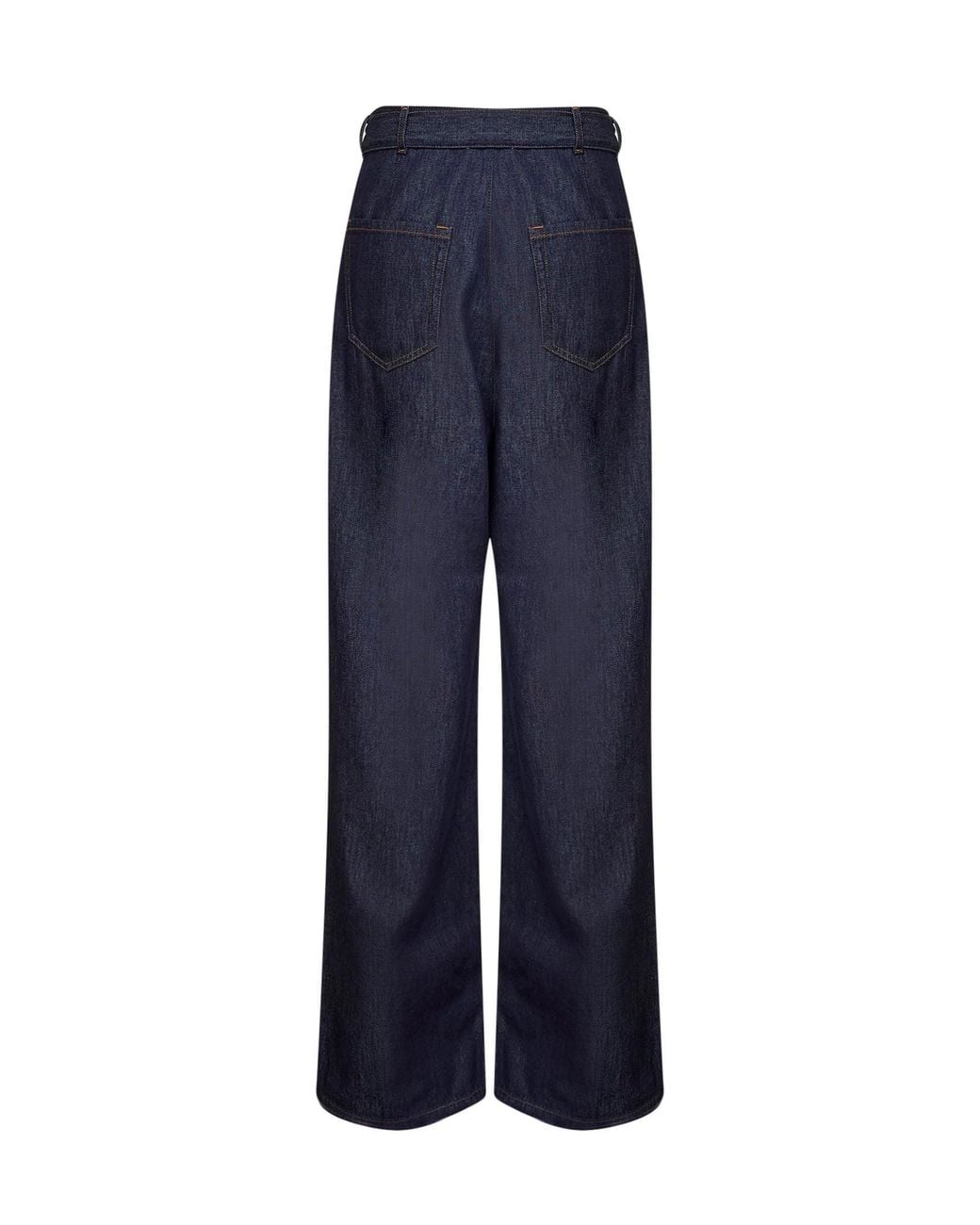 Dries Van Noten Blue Denim Belted Wide-Leg Jeans for men