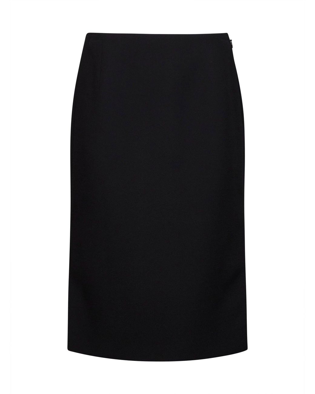 Fendi Black Wool And Silk Midi Pencil Skirt