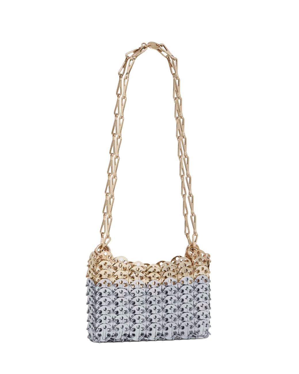 Rabanne White Iconic Nano 1969 Skyline Bag <Br