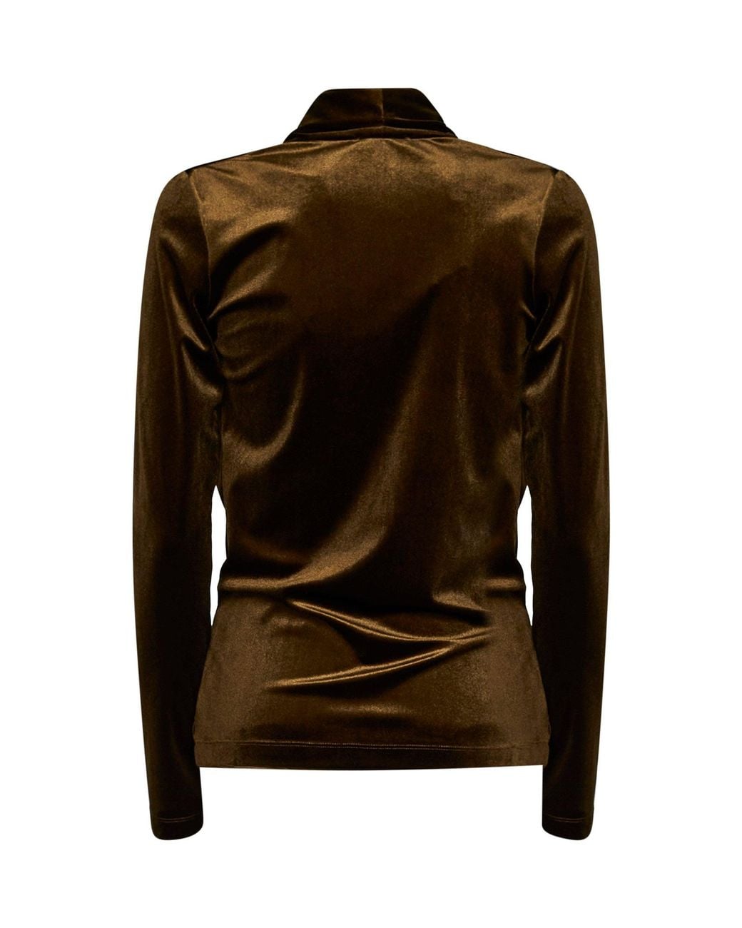 Blanca Vita Black Stretch Velvet Bajer Draped Wrap Blouse