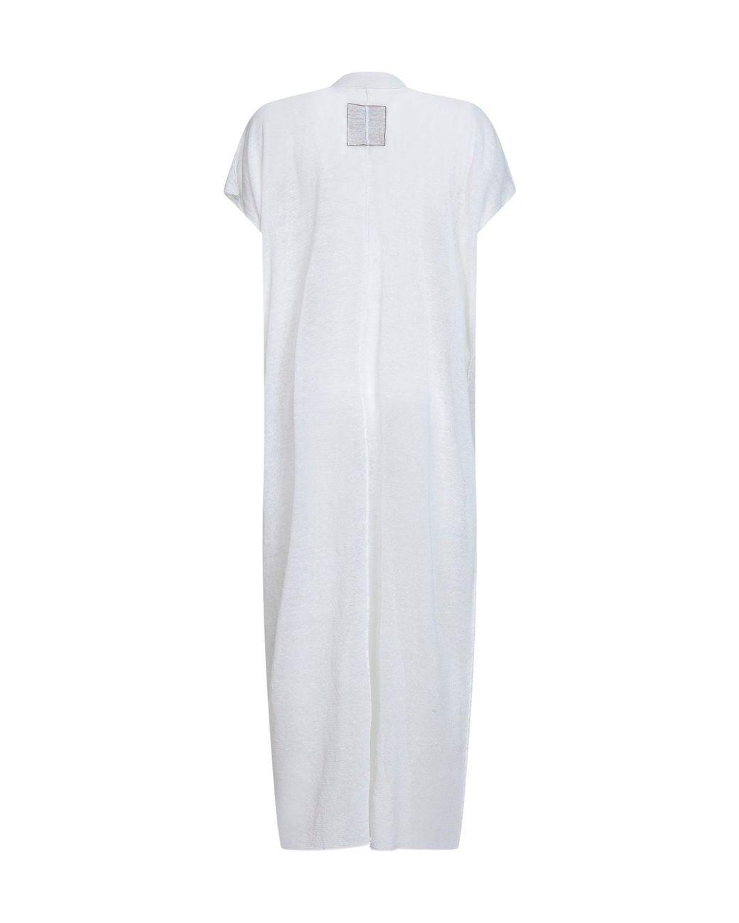 Uma Wang White Linen Blend Knit Long Dress