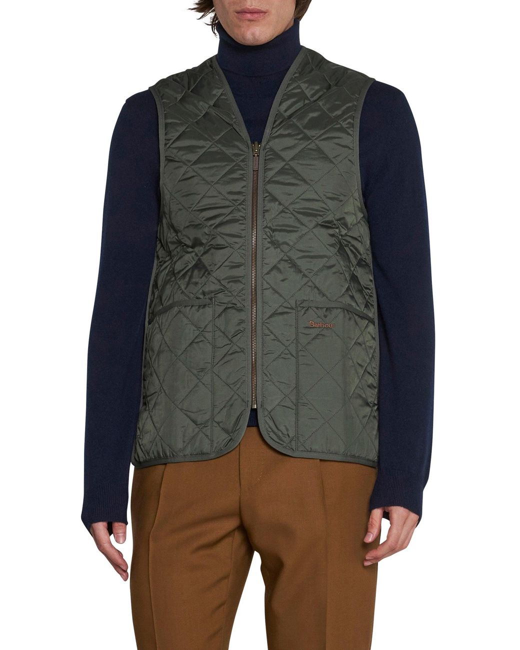 Barbour Green Quilted Waistcoat for men