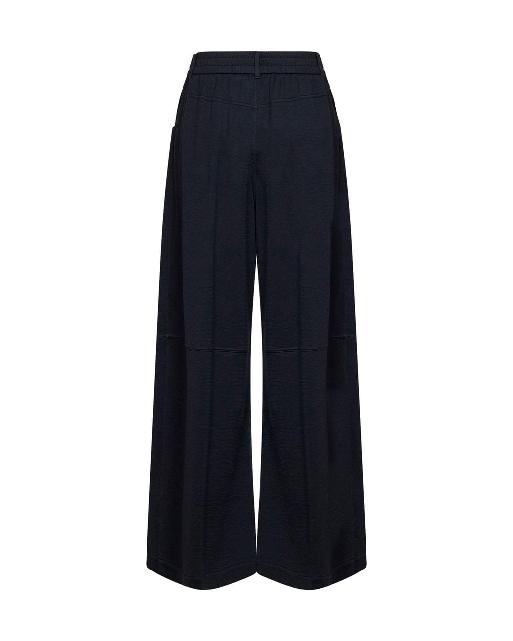 Brunello Cucinelli Blue Cobalt Cotton And Silk Interlock Track Pants