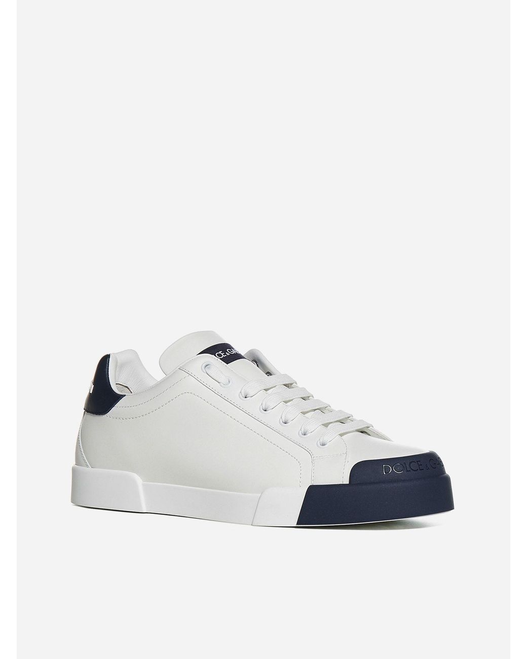 Dolce & Gabbana Calfskin Nappa Portofino Sneakers With