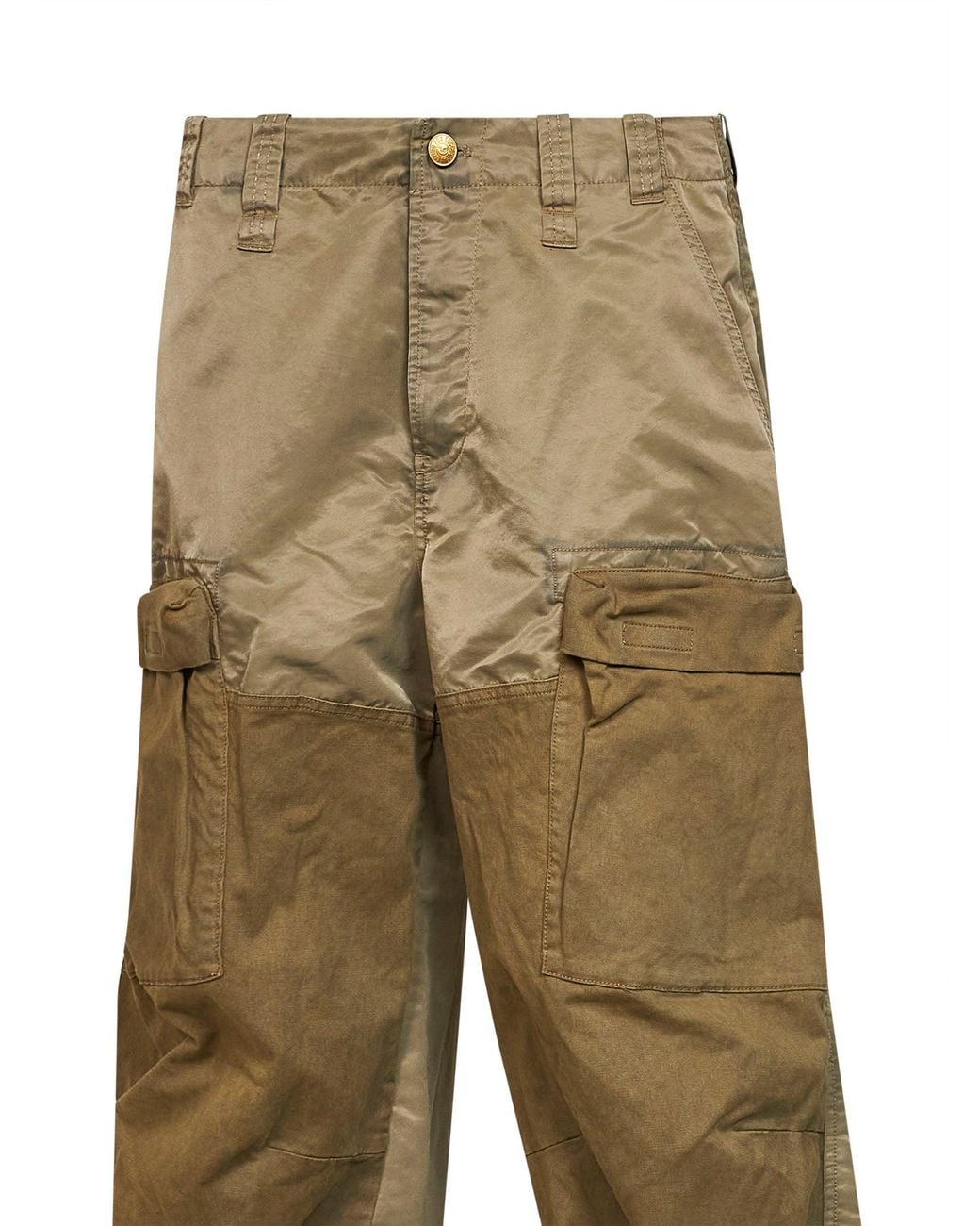 DIESEL Natural Khaki Stretch Cotton And Nylon P-Parker Cargo Trousers