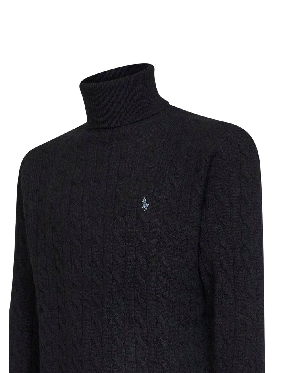 Polo Ralph Lauren Blue Cable-Knit Wool And Cashmere Turtleneck Sweater for men
