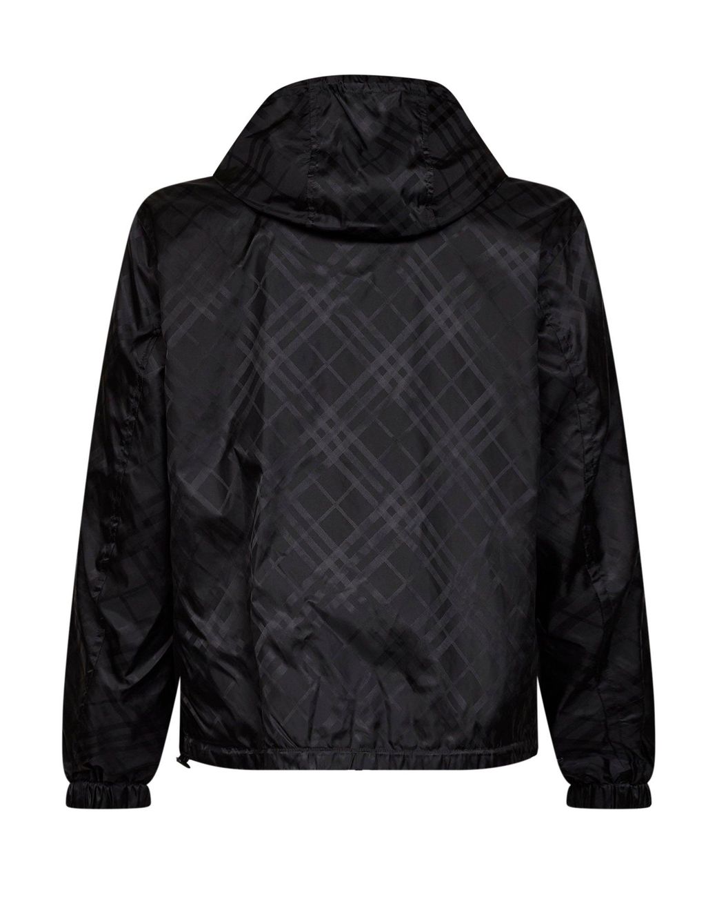 Burberry Black Newport Check Reversible Hooded Jacket for men