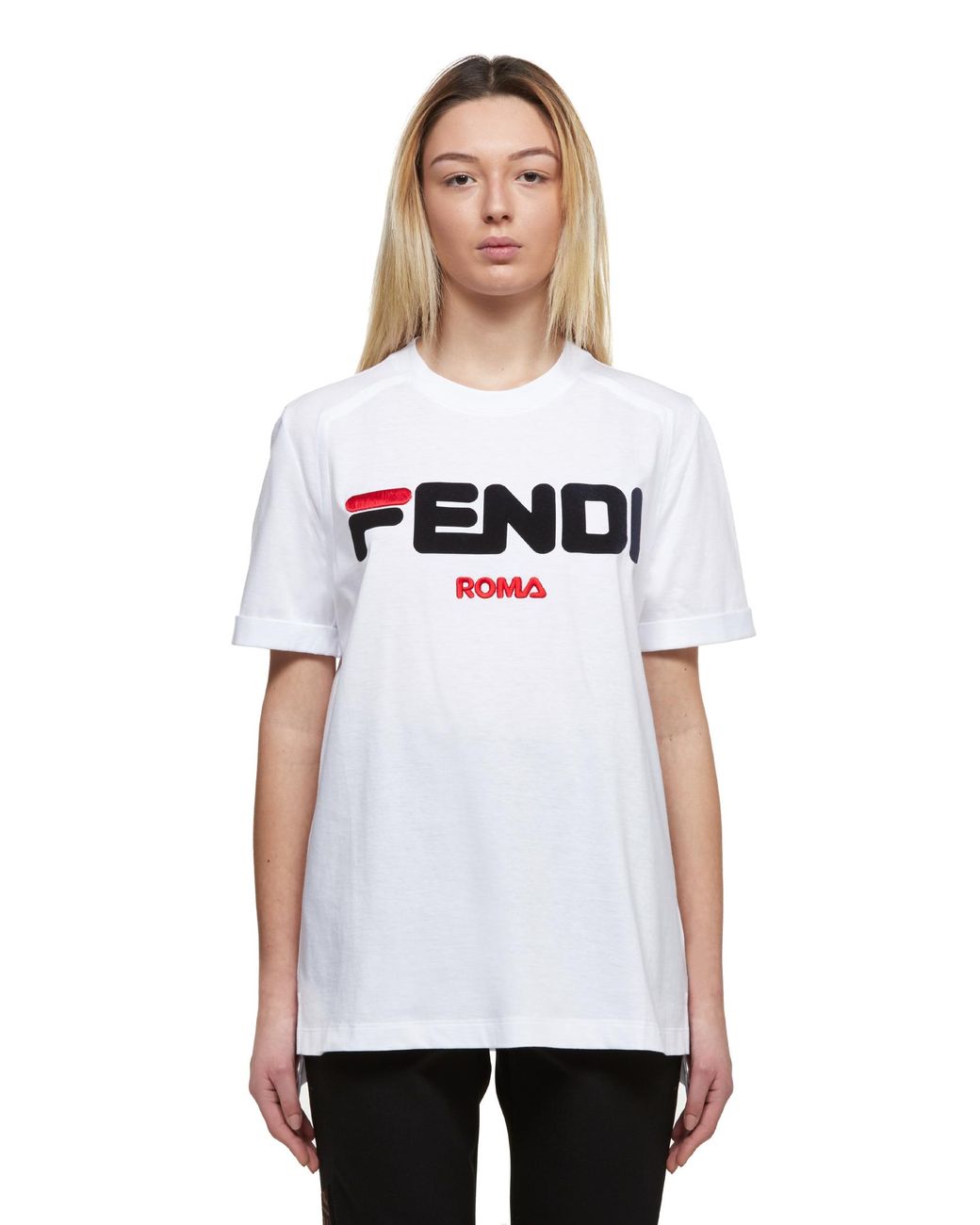 Fendi Fila T-shirt in White | Lyst