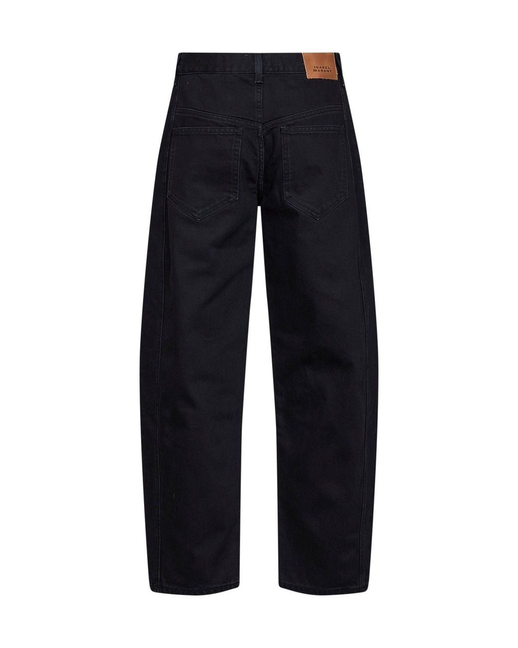 Isabel Marant Blue Faded Cotton Denim Oriane Barrel Jeans