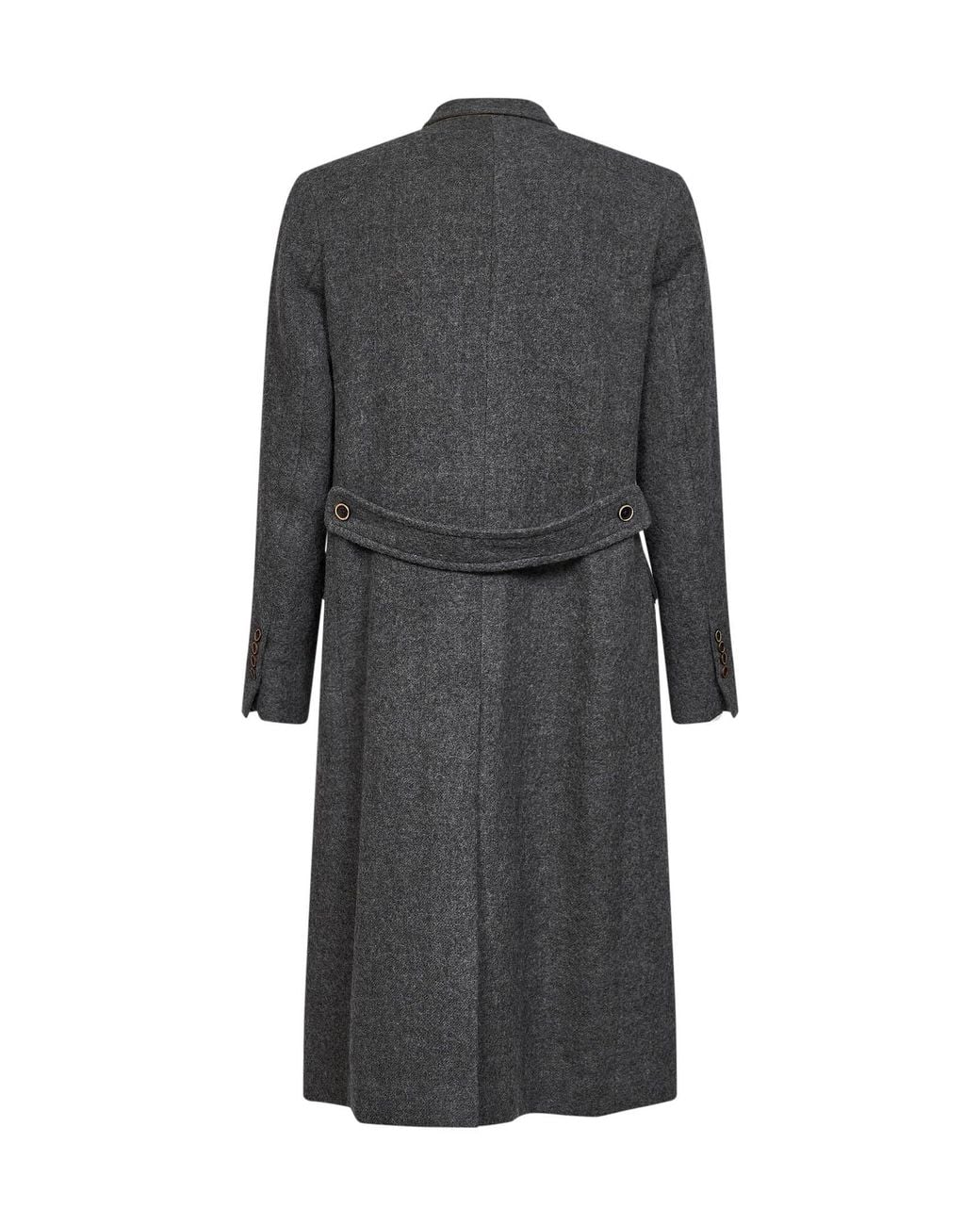 Uma Wang Gray Virgin Wool Riccardo Double-Breasted Coat for men