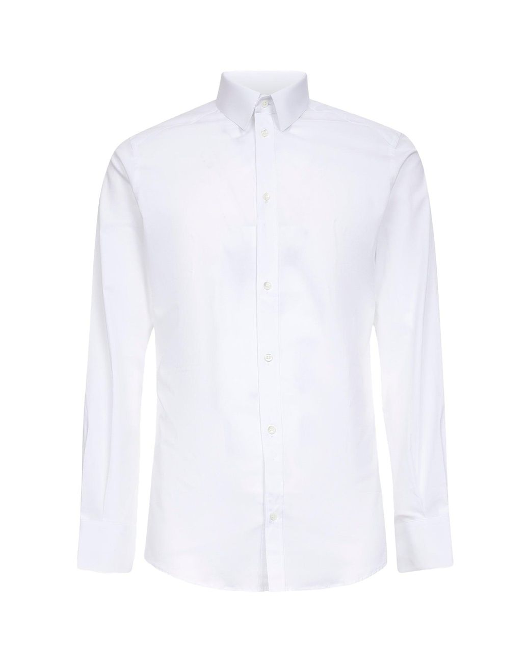 Dolce & Gabbana White Stretch Cotton Poplin Shirt for men