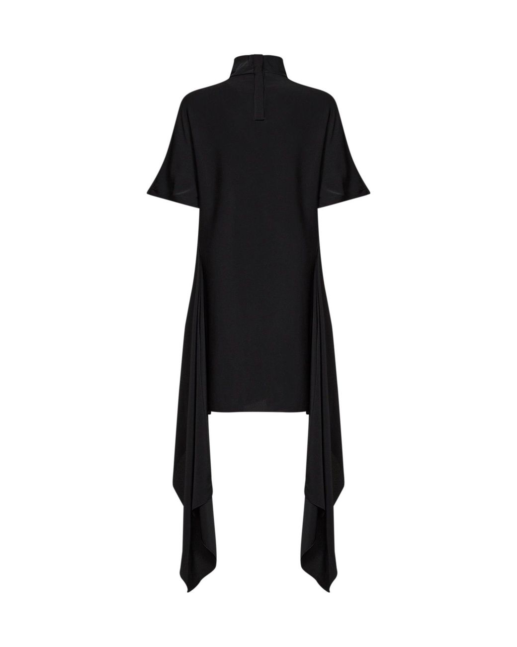 Alaïa Black Viscose Asymmetric T-Shirt Mini Dress