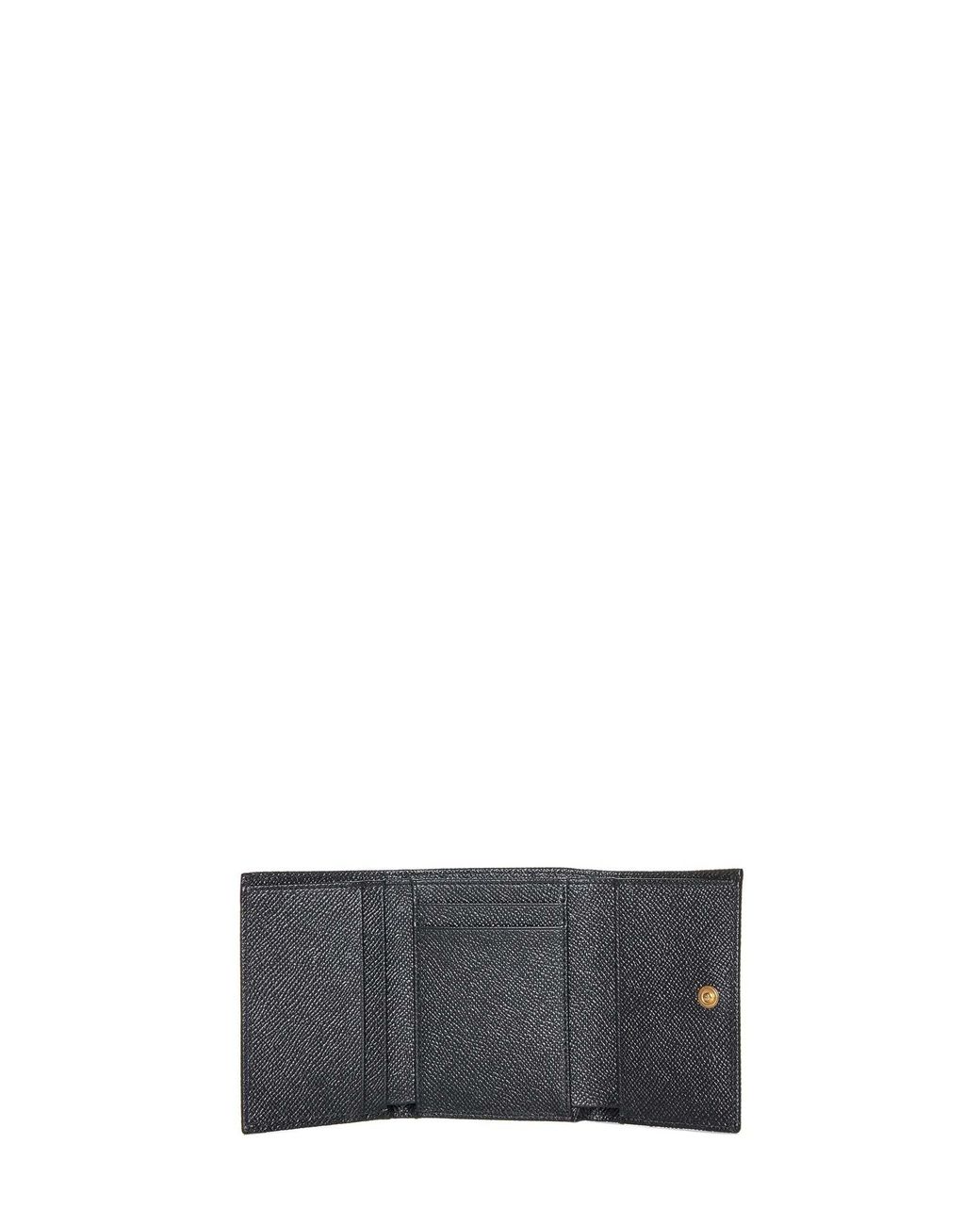 Dolce & Gabbana Gray Dauphine Leather Wallet