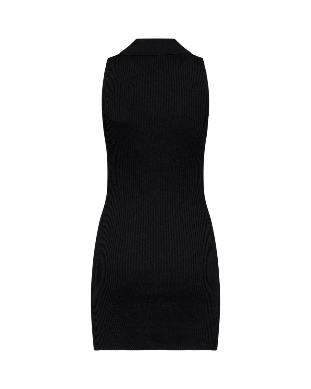 DIESEL Black Ribbed Knit M-Lilma Mini Dress