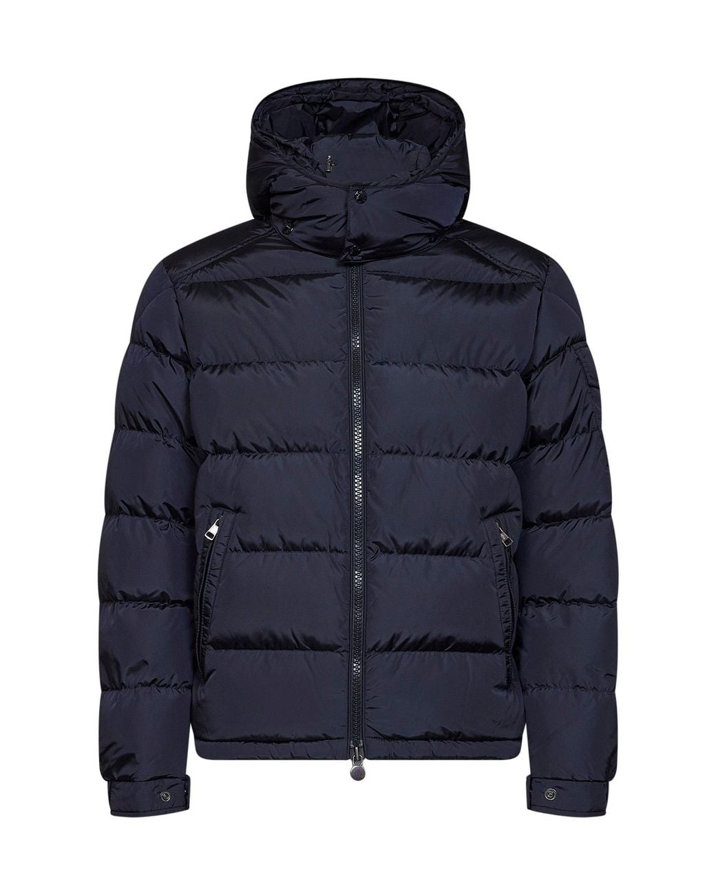 Moncler Blue Maya Matte Short Hooded Down Jacket for men