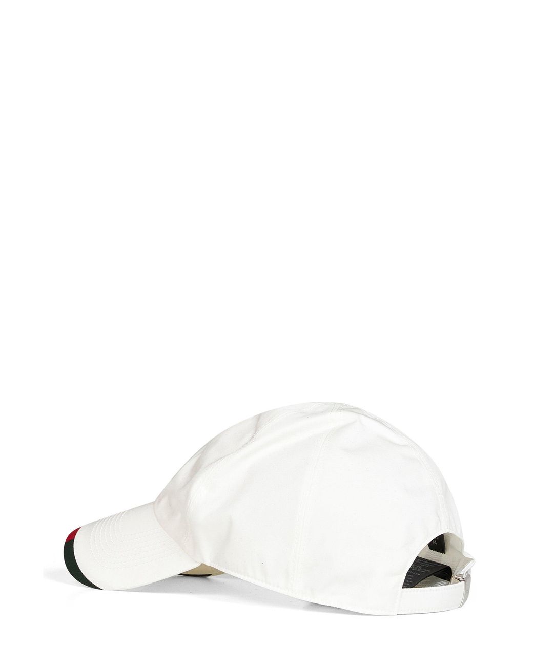 Gucci White Cotton Baseball Cap With Web Detail for men