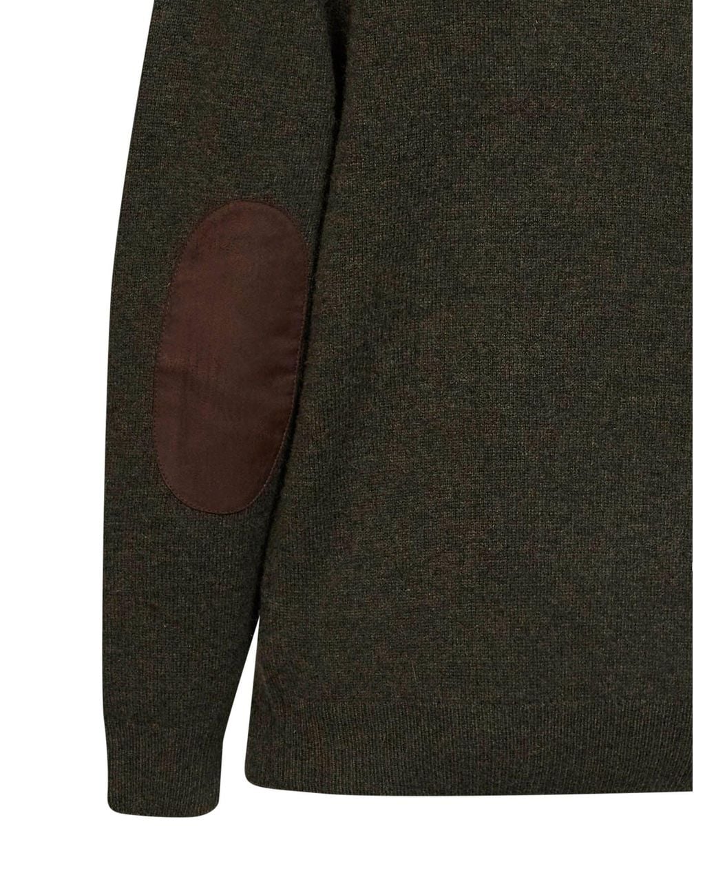 Barbour Green Seaweed Wool Zip-Up And Buttoned Cardigan With Patches for men