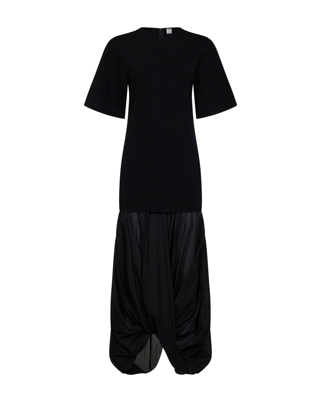 Totême Black Cocoon Tee Dress
