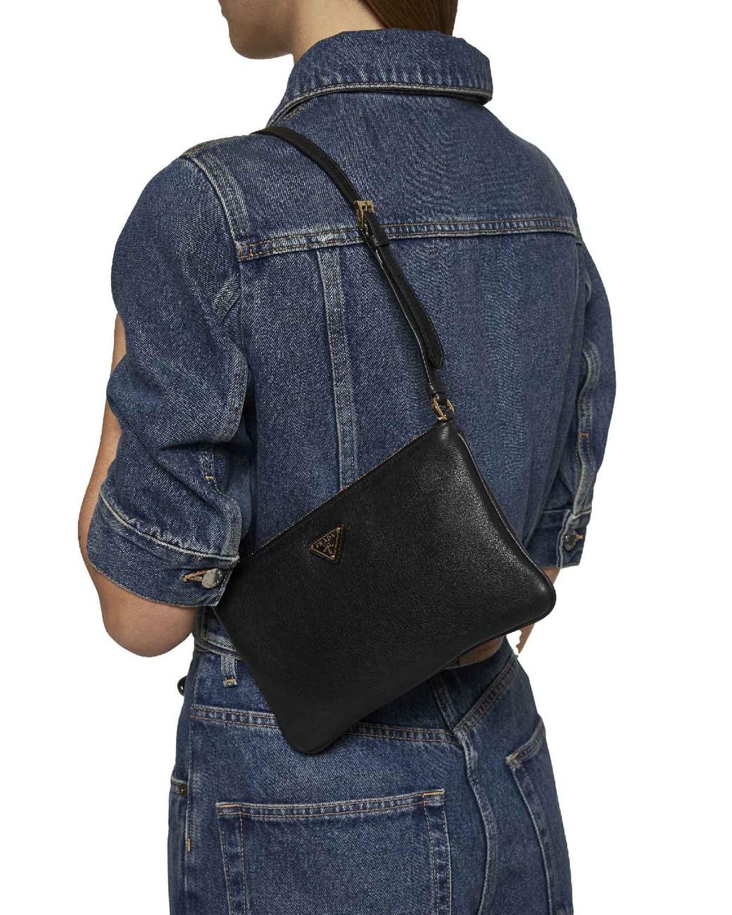 Borsa A Spalla Nera di Prada in Black