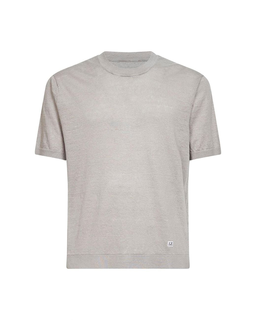 C P Company Gray T-Shirt Linen for men