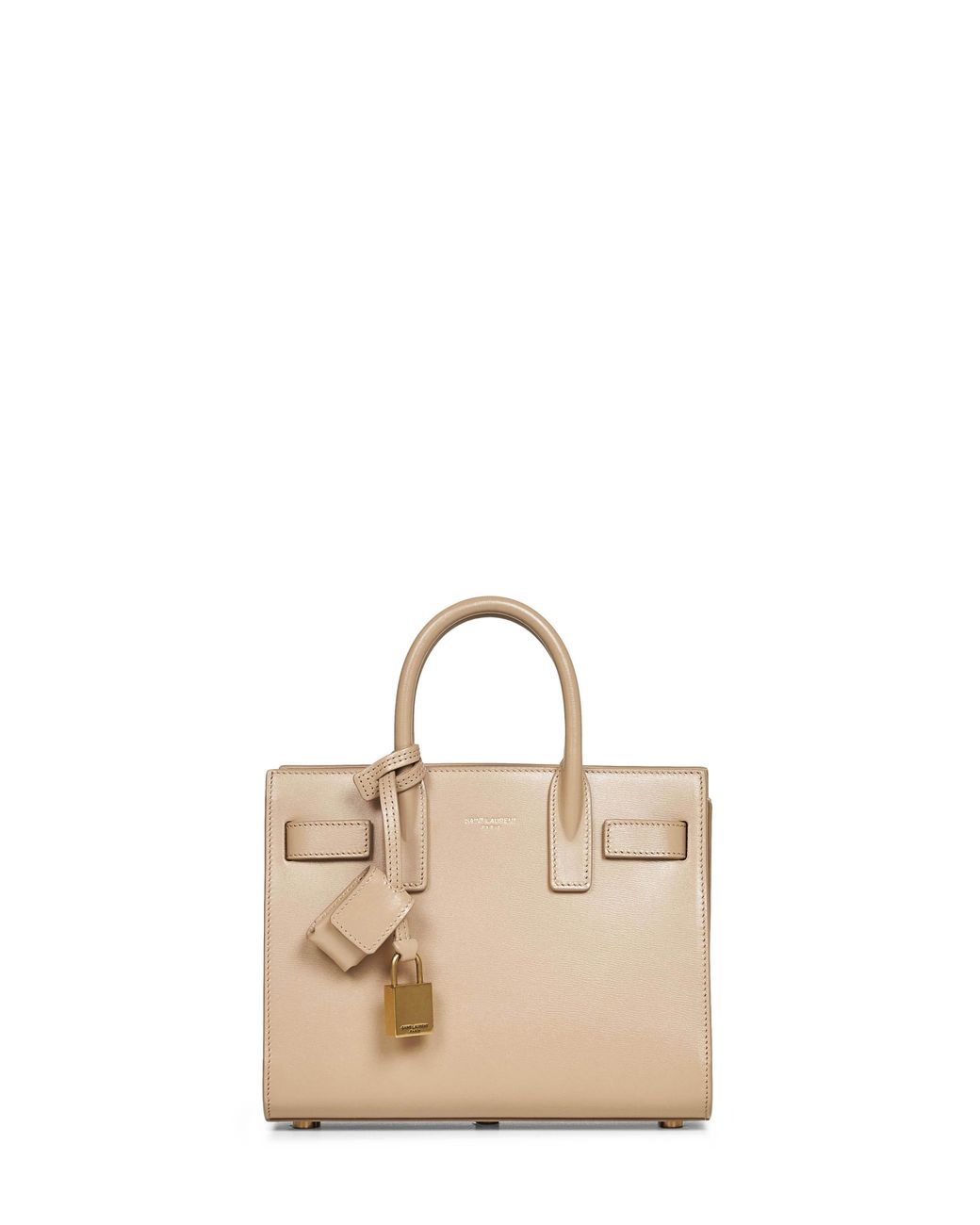 Saint Laurent Natural Clear Sac De Jour Nano Handbag