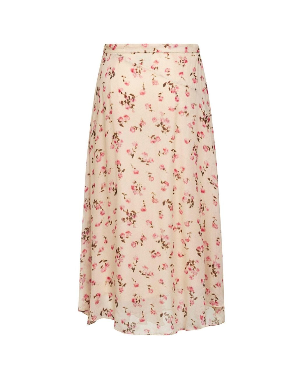 Isabel Marant Natural Marant Etoile Printed Muslin Lycia Asymmetric Skirt