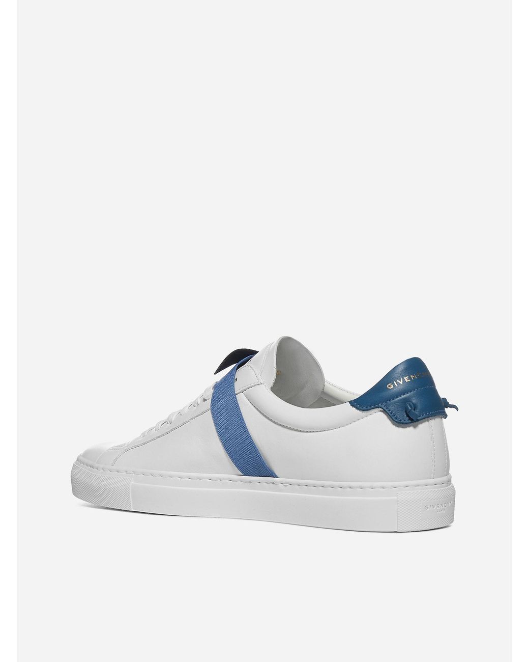 Givenchy Urban Street Strap detail Leather Sneakers in Blue for Men Lyst