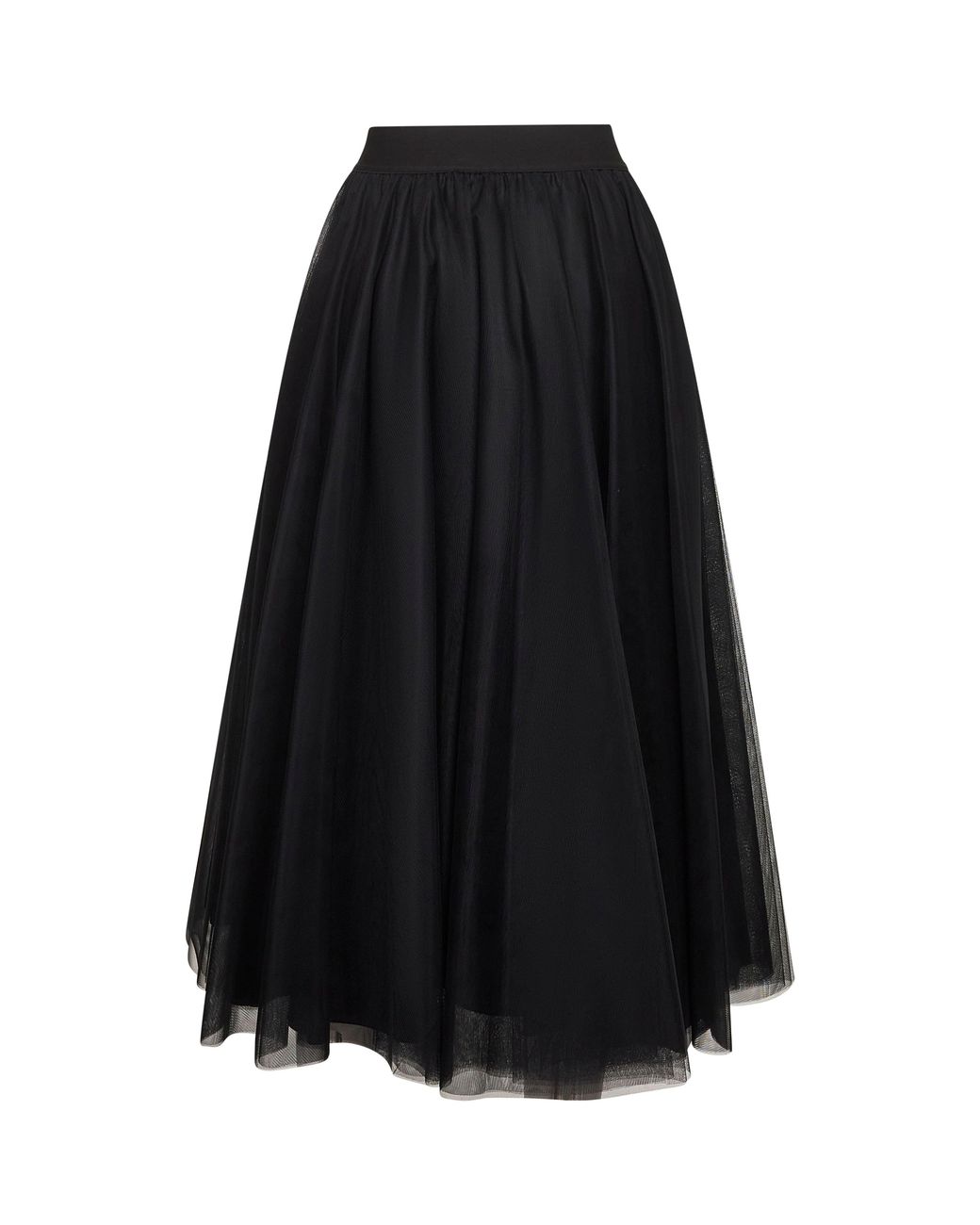 Blanca Vita Black Onyx Tulle Gerby Long Wide Skirt