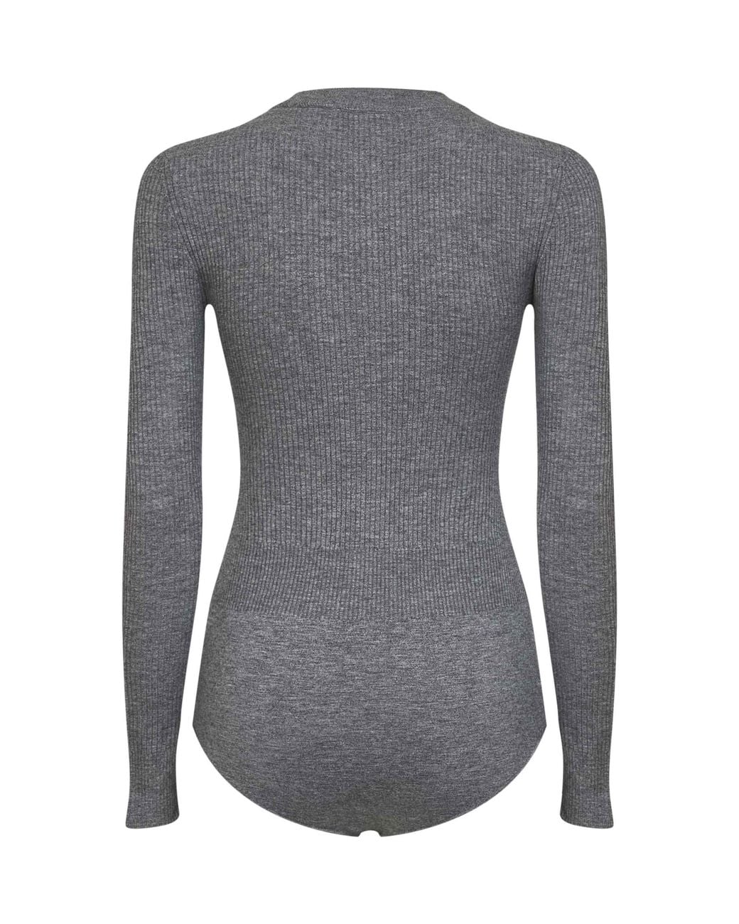 Self-Portrait Gray Wool-Blend Knit Button Playsuit