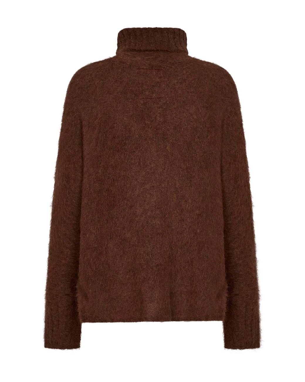 Uma Wang Brown Alpaca Blend Turtleneck Sweater