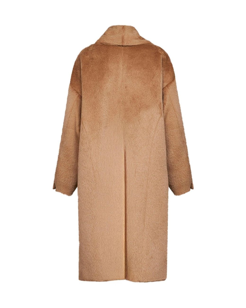 Dolce & Gabbana Brown Dark Alpaca And Virgin Wool Scarf Coat