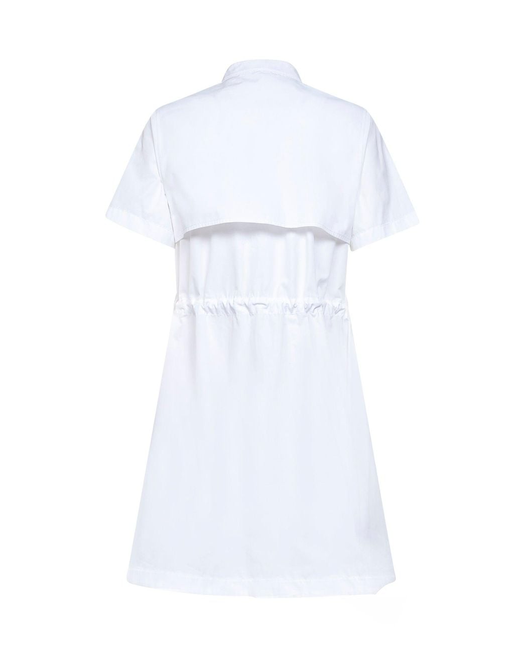 Burberry White Optical Cotton Poplin Short Dress