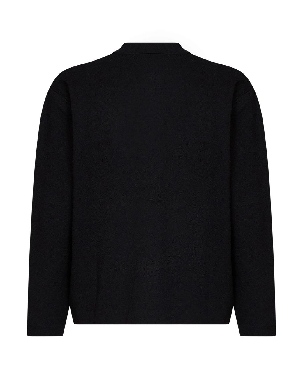 Hevò Black Compact Viscose-Blend Knit Mar Grande Polo Shirt for men