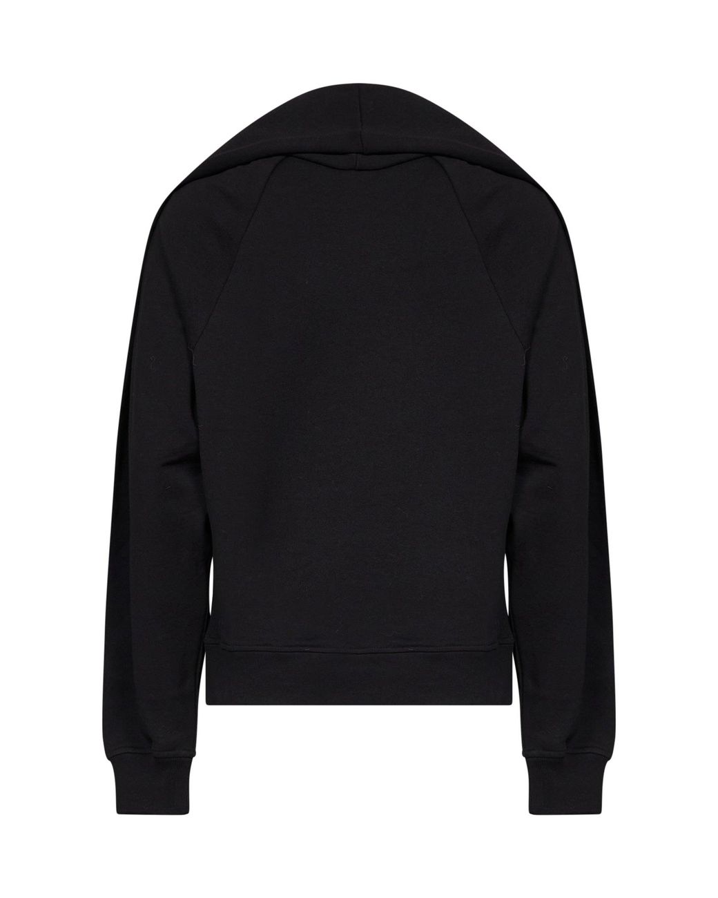 Dries Van Noten Black Cotton Hadrine Draped Sweatshirt