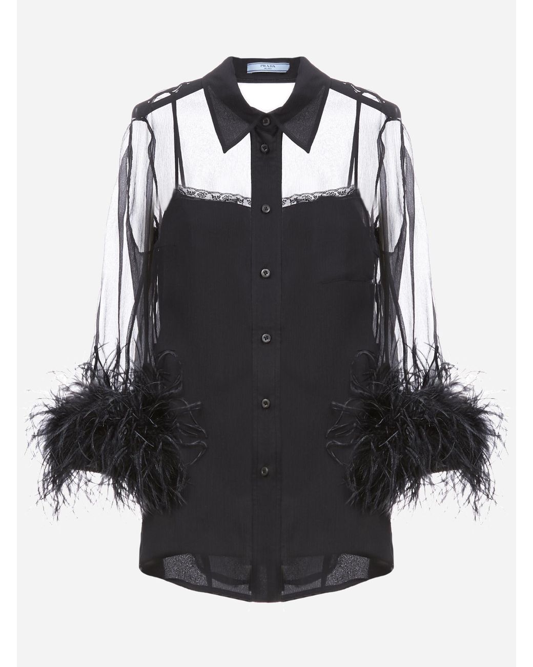 silk prada shirt