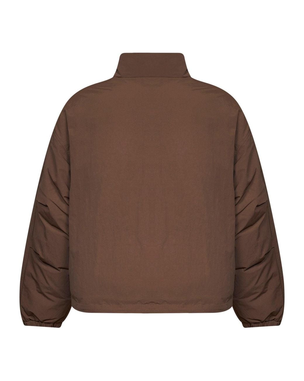 The North Face Brown Smokey Windwall Fabric Box Down Jacket for men