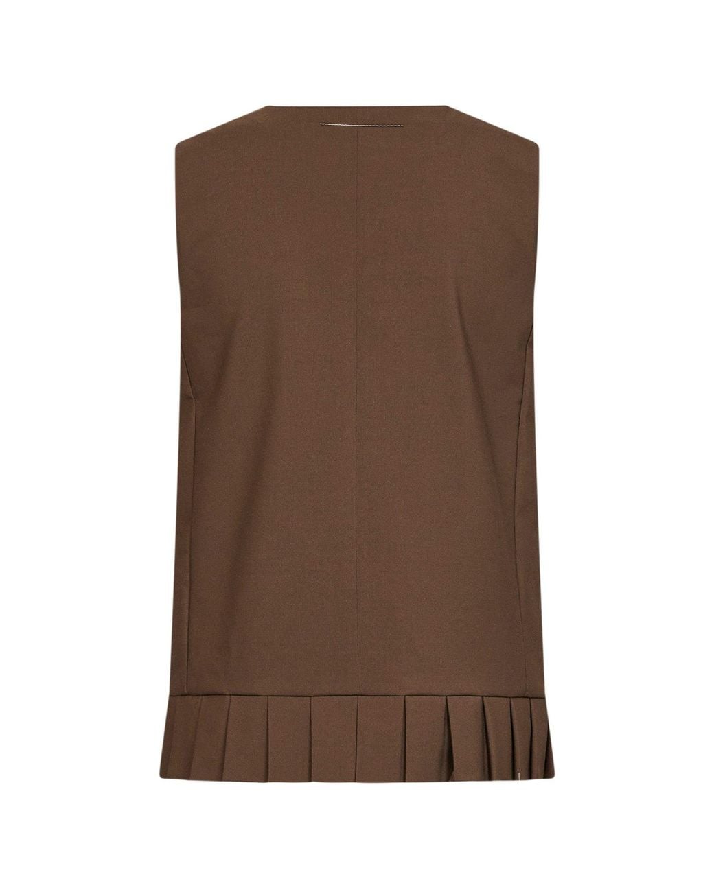 MM6 by Maison Margiela Brown Camel Virgin Wool Blend Vest