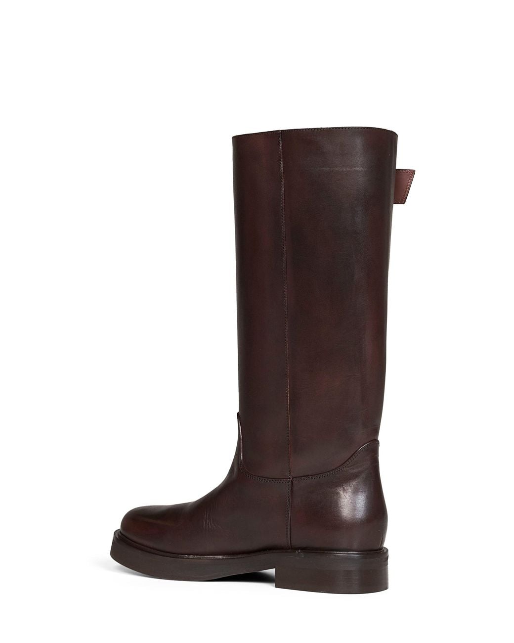 Etro Brown Leather High Boots With Paisley Buckle