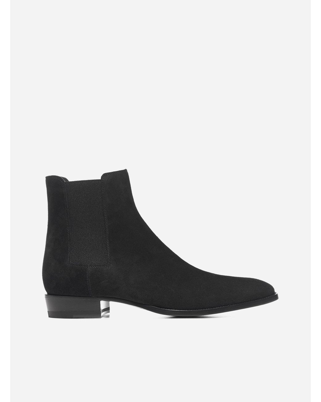 saint laurent suede chelsea boots