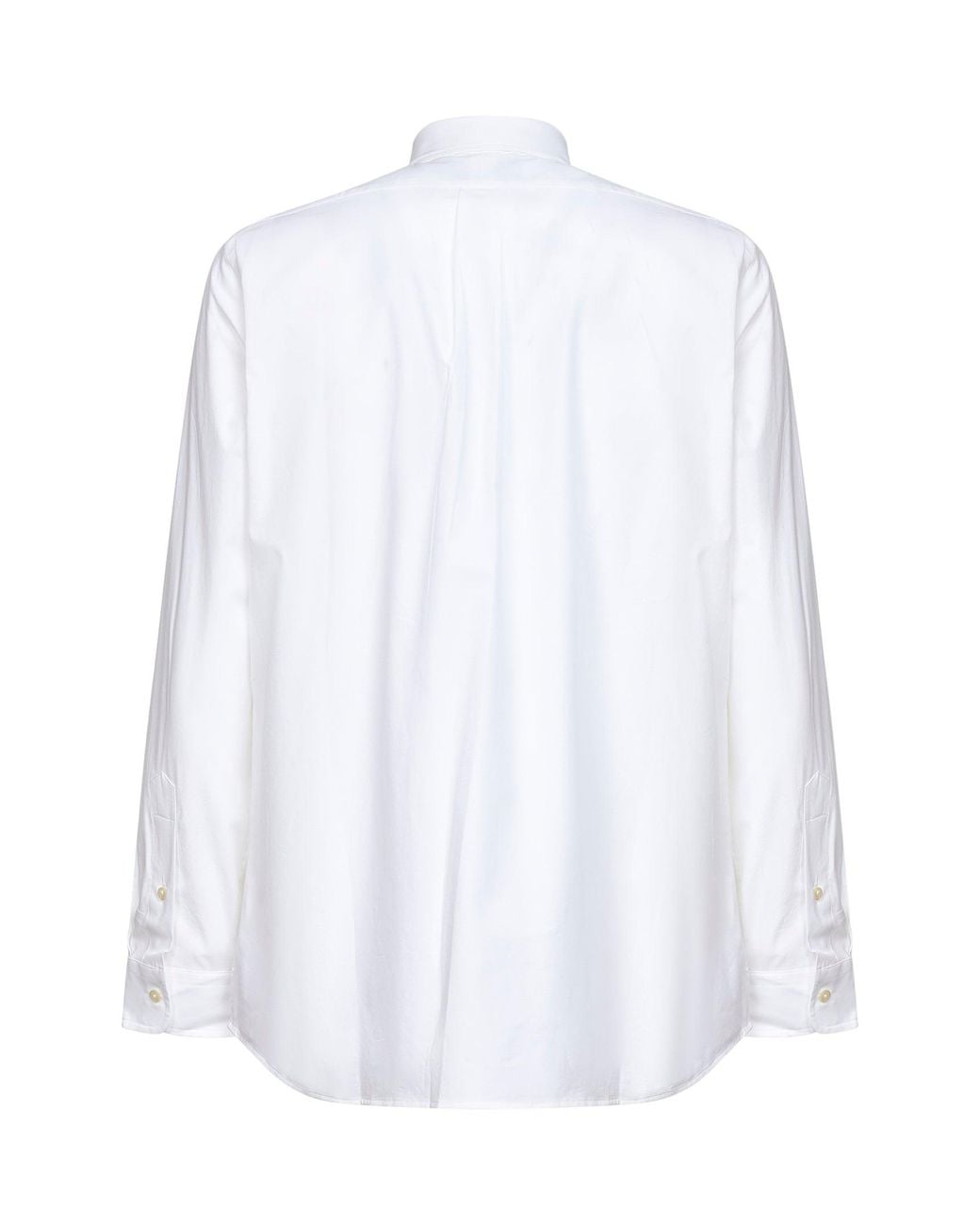 Polo Ralph Lauren White Stretch Poplin Custom-Fit Shirt for men