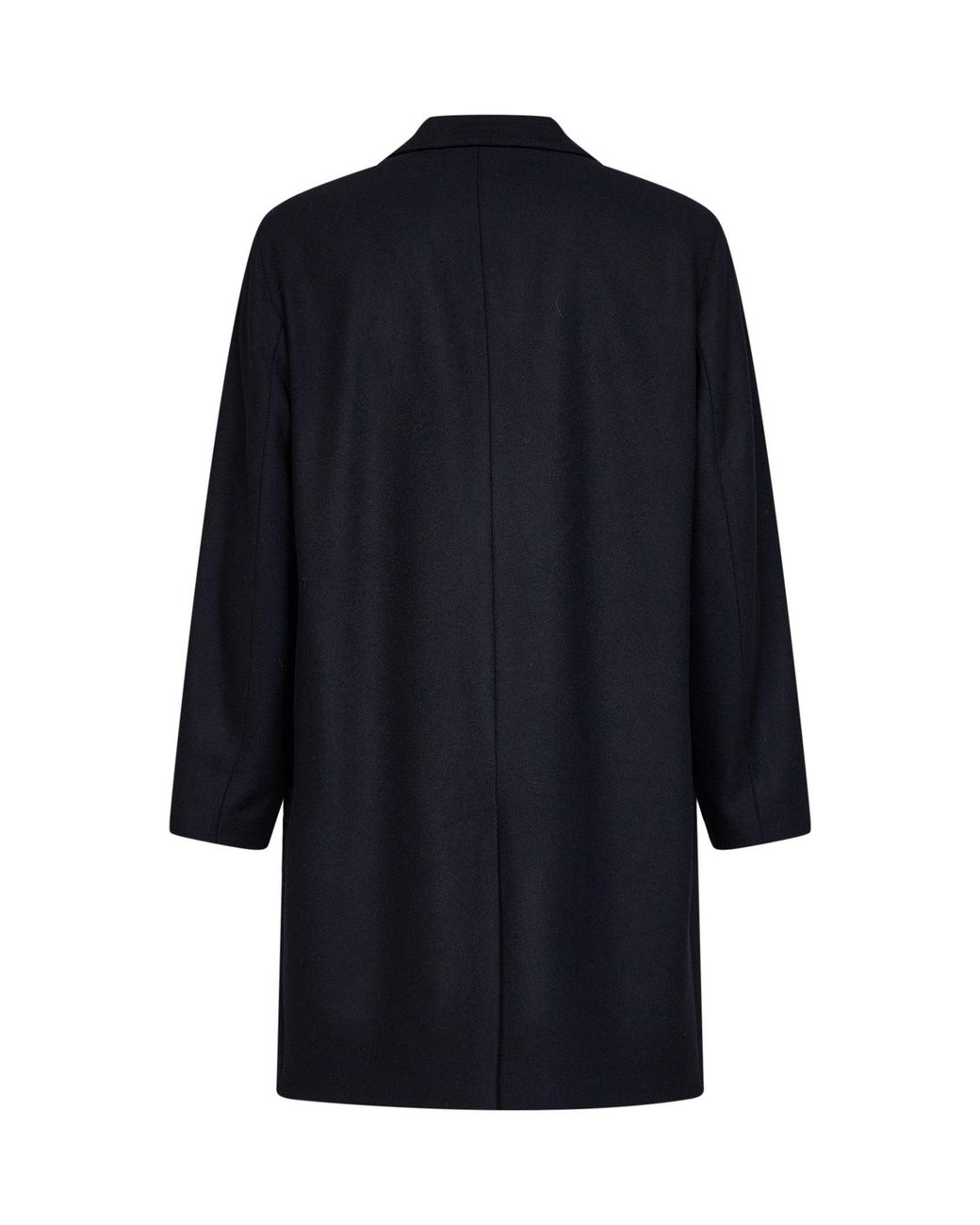 Hevò Blue Wool-Blend Cassano Single-Breasted Coat for men